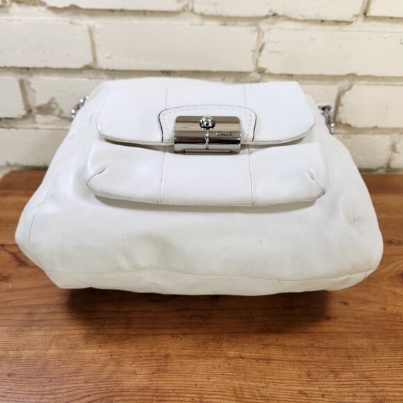 Coach Kristin Ivory Leather Handbag Tote Purse - Picture 9 of 16